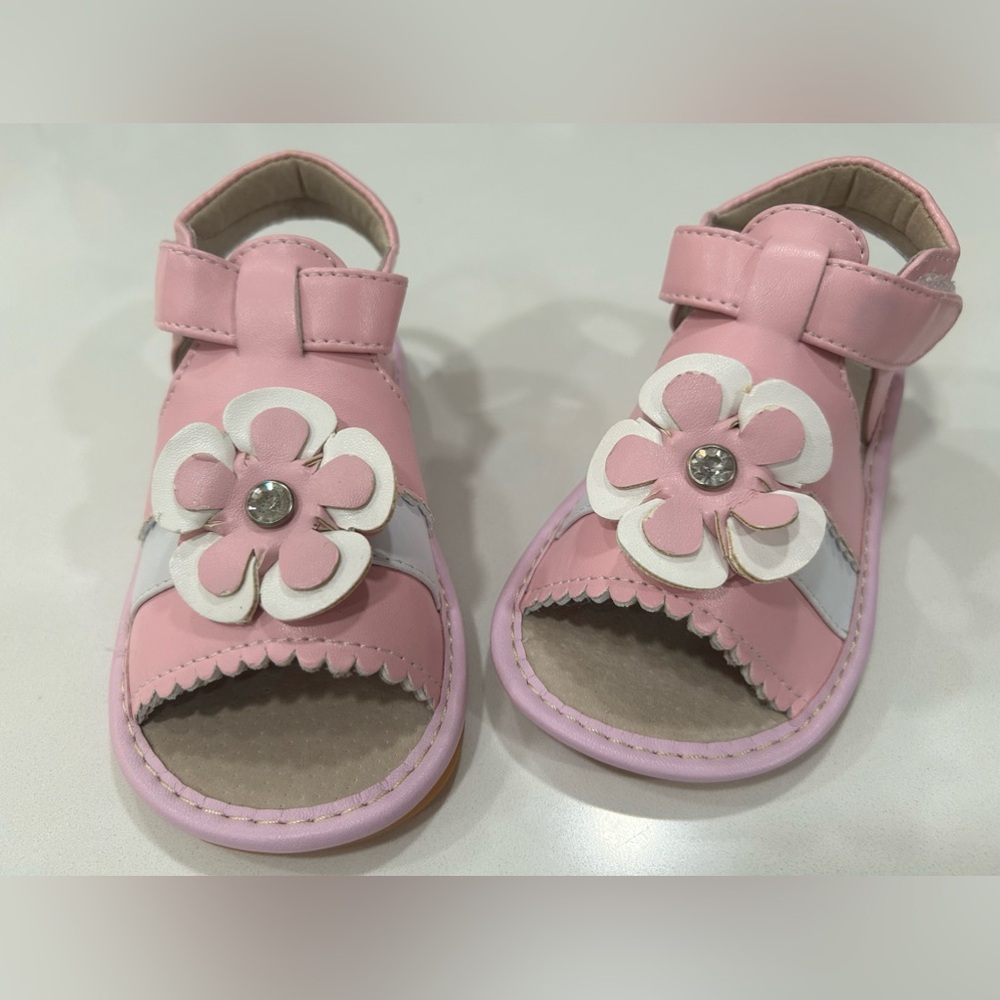 Laniecakes pink flower shoes sandals